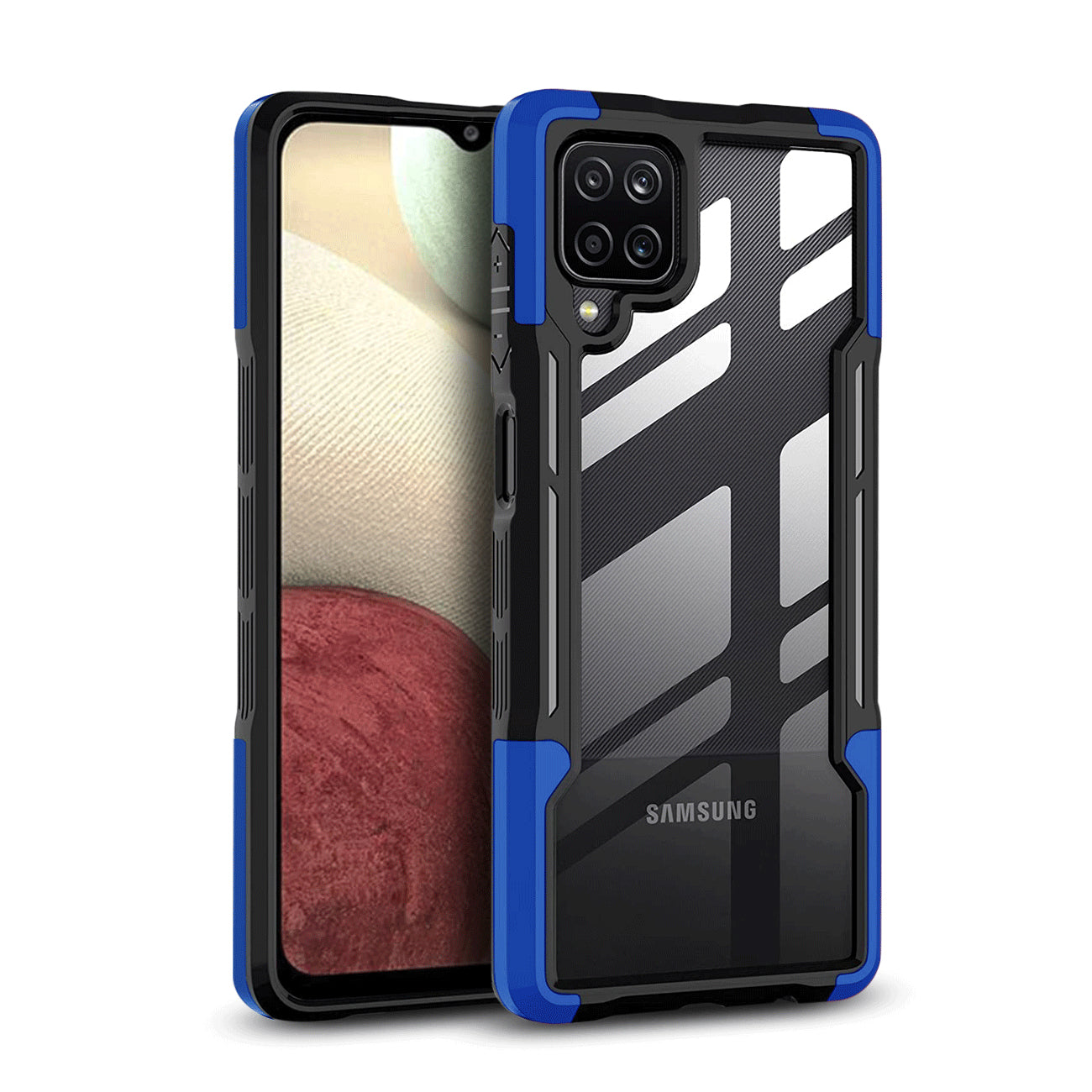Shockproof Excellent Grip with Silky Feeling for Samsung A12 5G In Blue